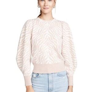 Ulla Johnson Cream Zebra Pattern Sweater